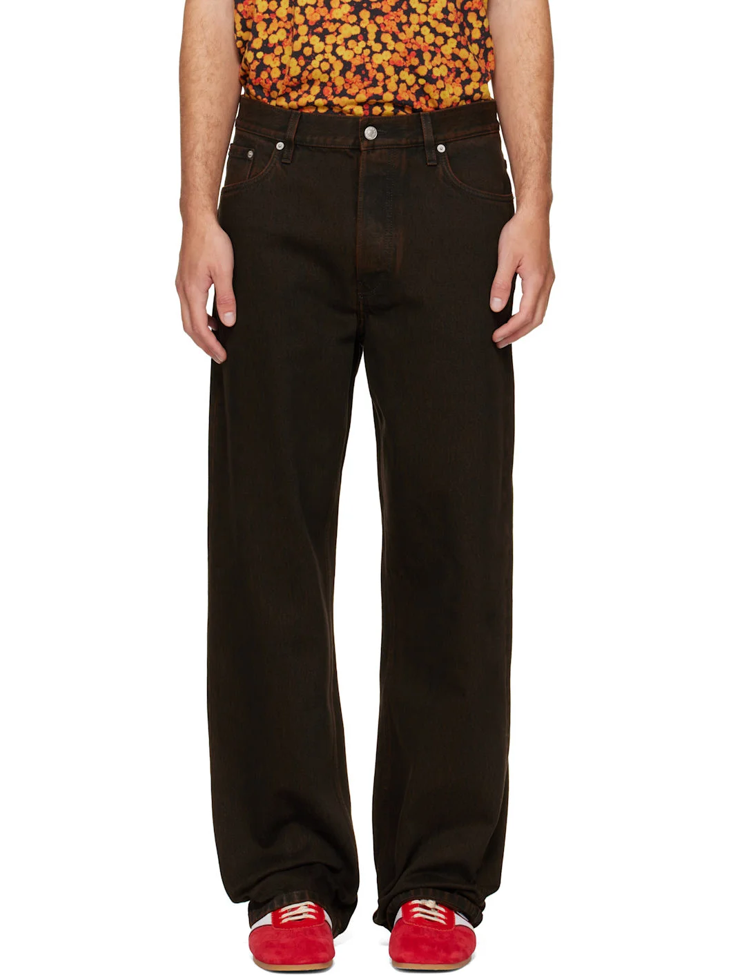 Brown Loose Fit Jeans - 1