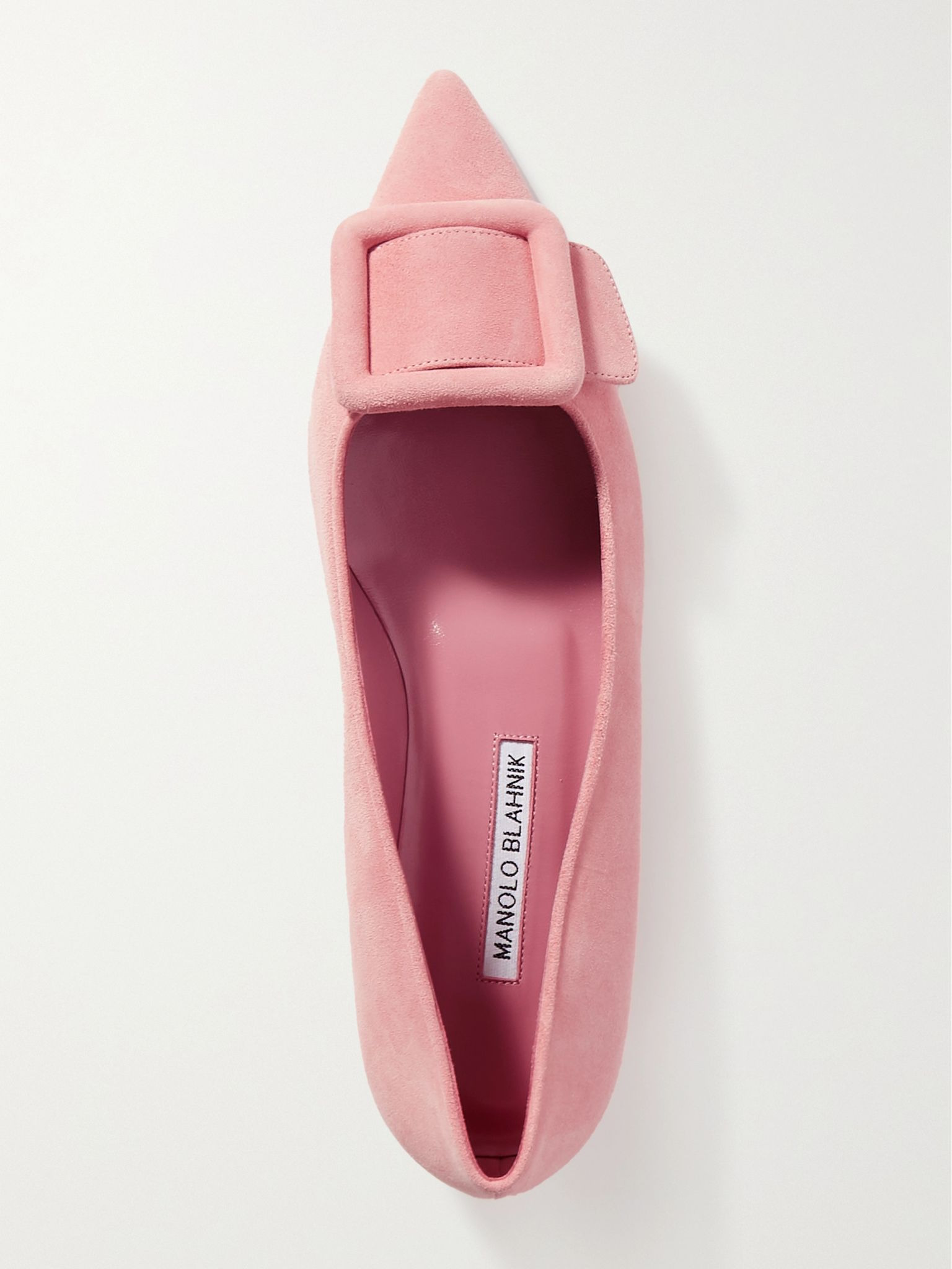 Maysale suede point-toe flats Pink - 5