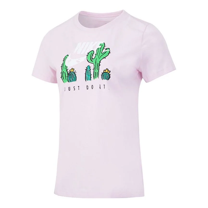 (WMNS) Nike AS W Nike Sportswear Tee SUMMER 1 Regal PINK DJ1914-695 - 1