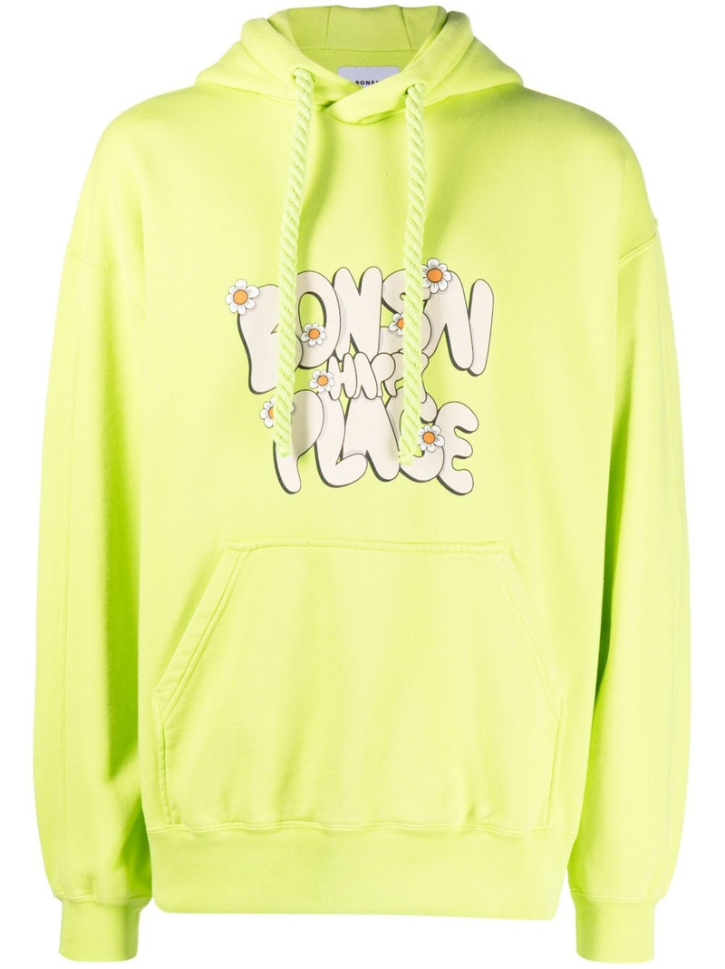 slogan-print hoodie 1