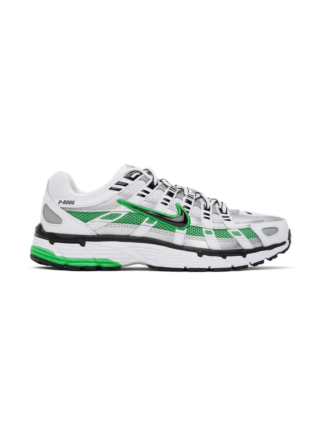 White & Green P-6000 Sneakers - 1