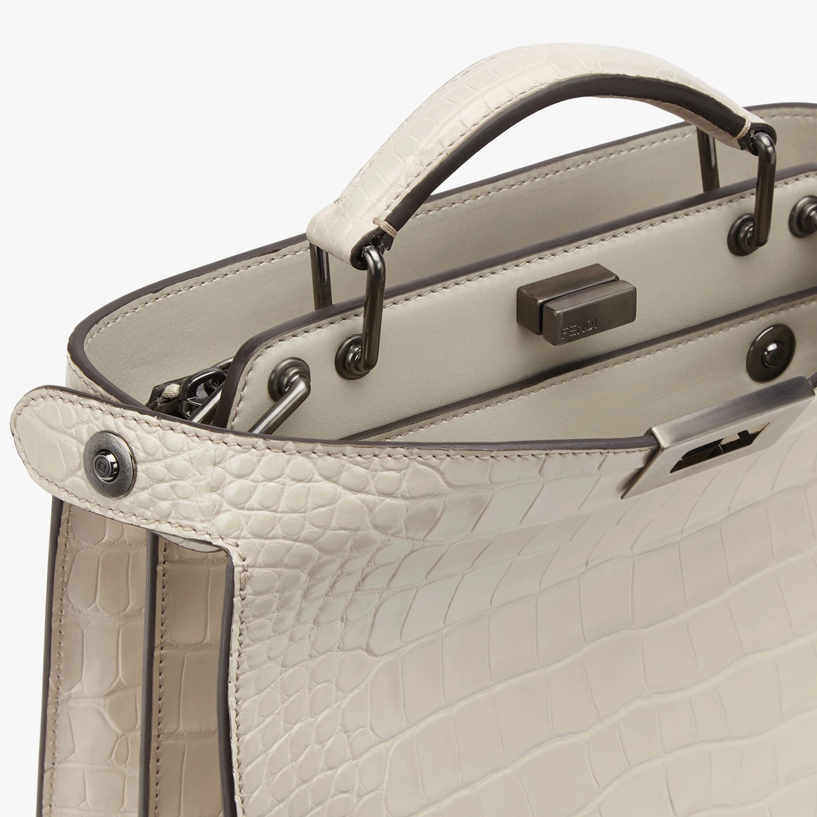 Gray alligator bag - 6