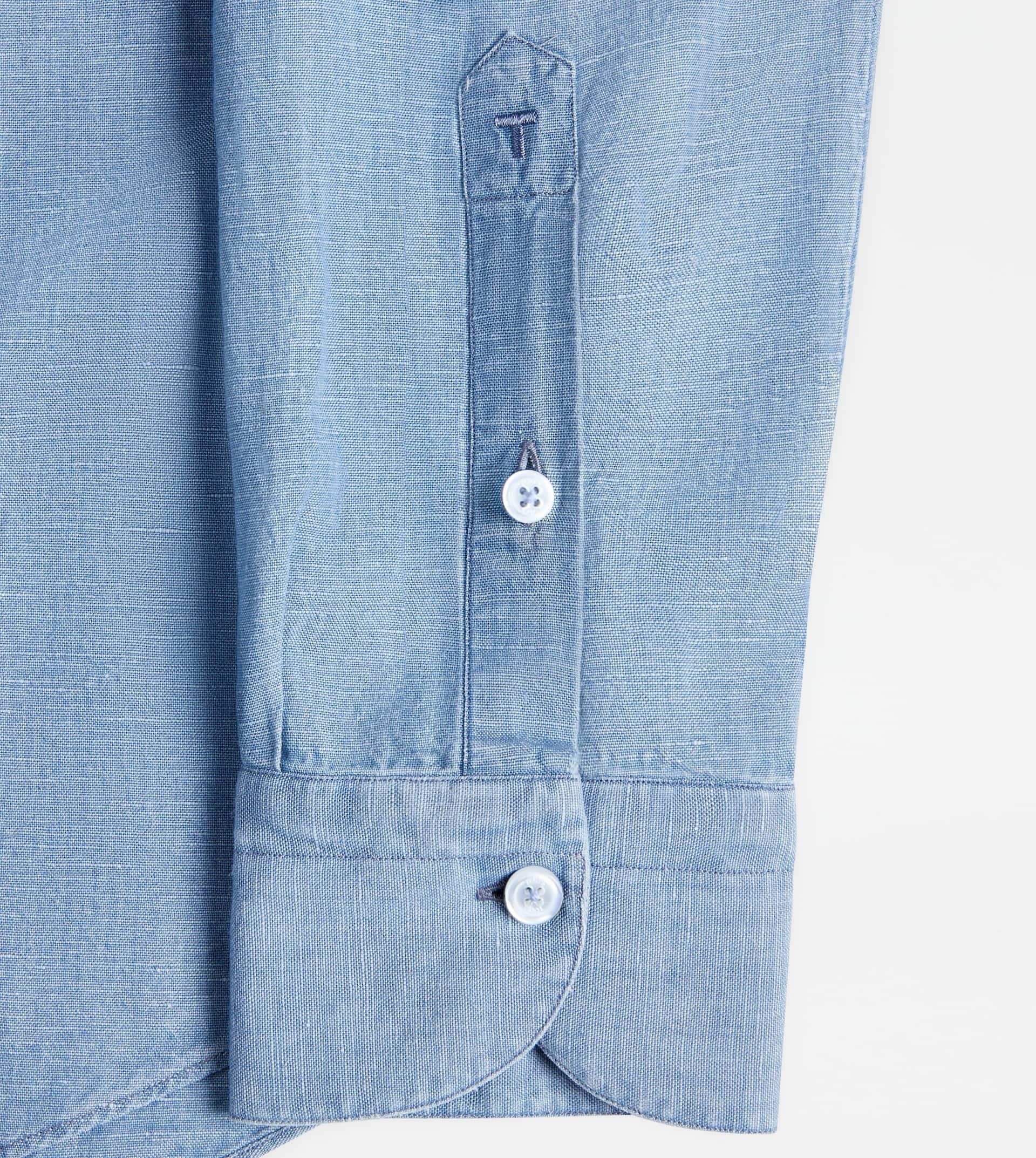 LINEN BLEND SHIRT - LIGHT BLUE - 3