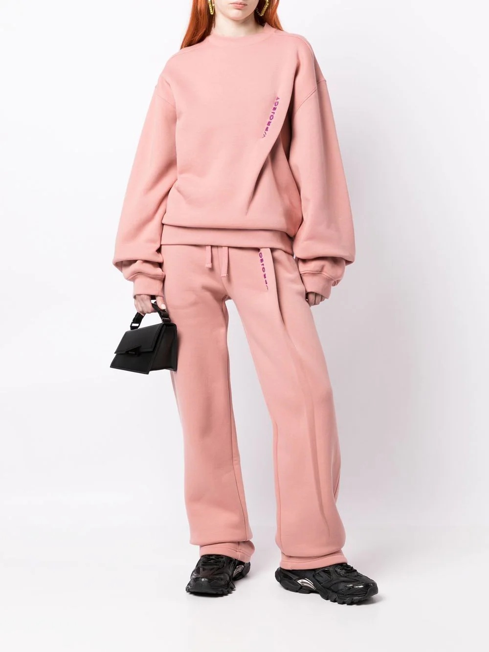 logo-embroidered oversize track pants - 2