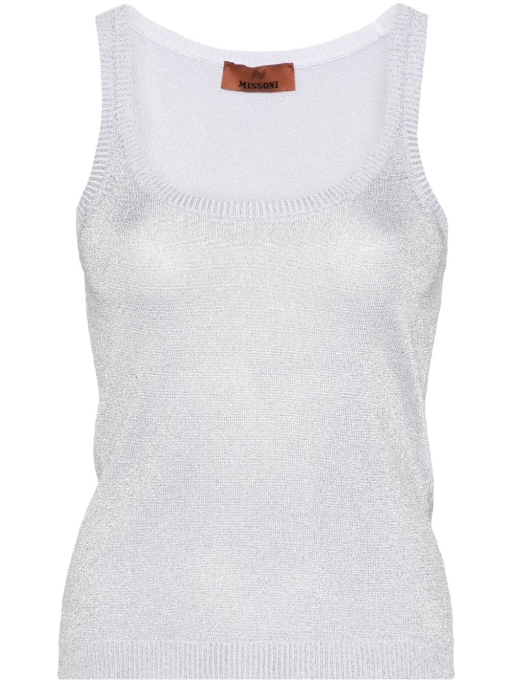 sleeveless lurex tank top - 1