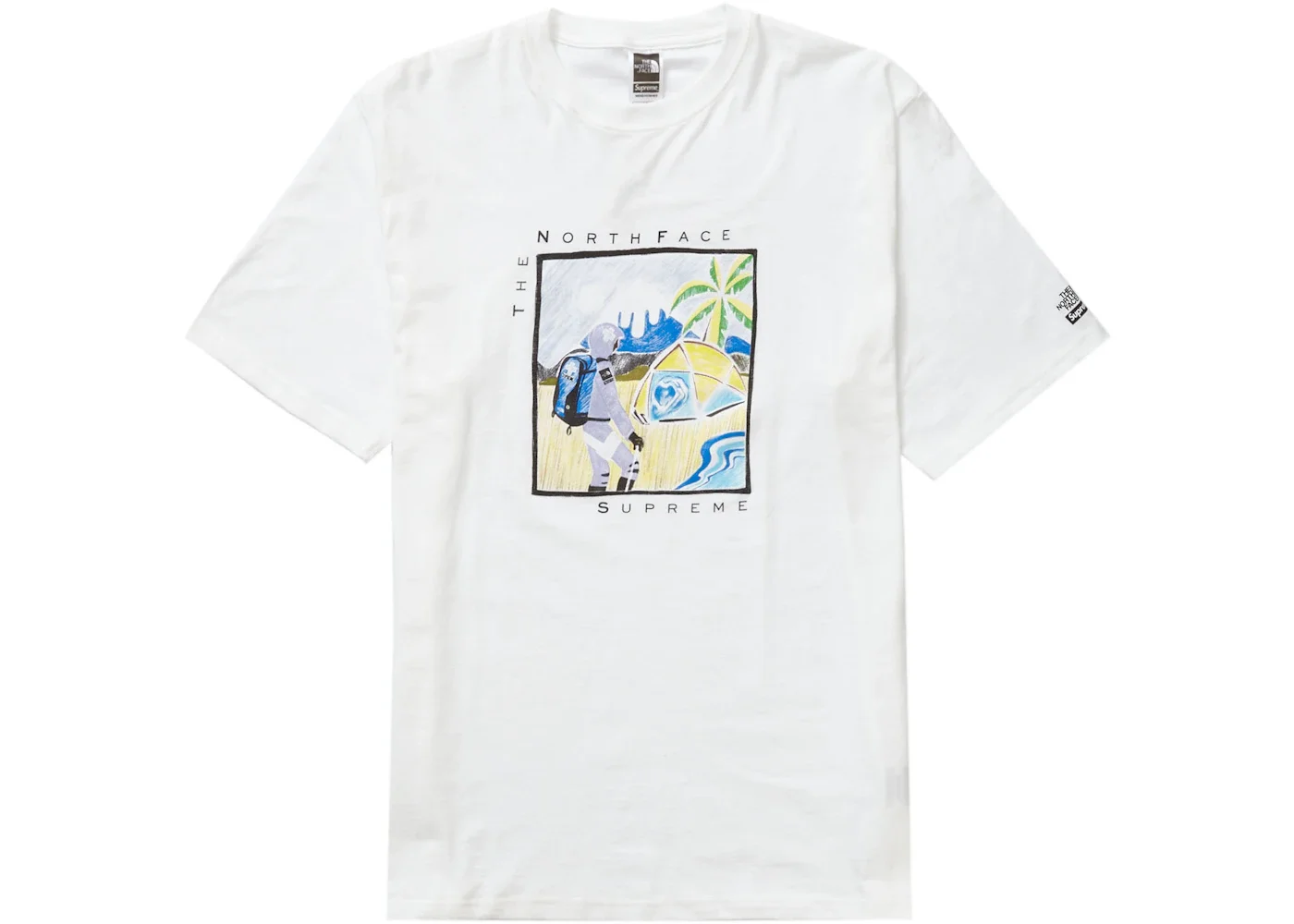 Supreme The North Face Sketch S/S Top White - 1