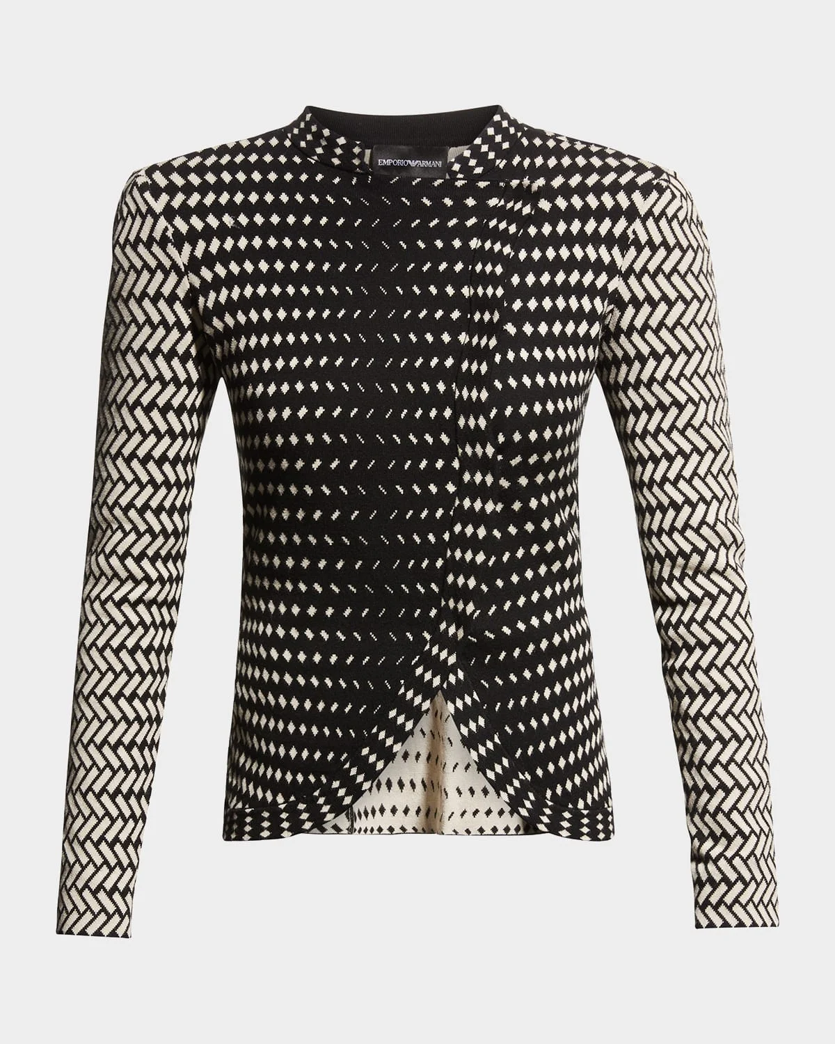Knit Jacket w/ Asymmetrical Overlap - 1