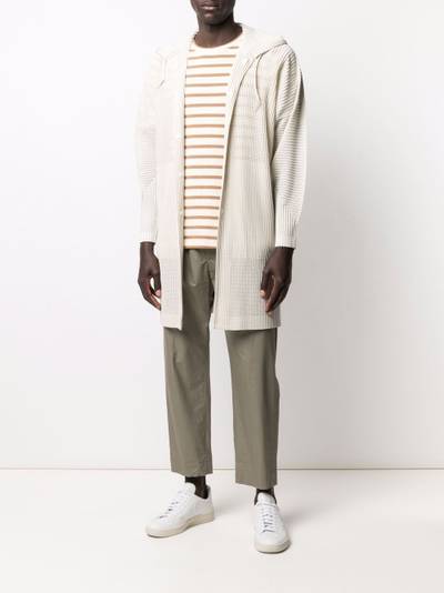 ISSEY MIYAKE hooded pleat coat outlook