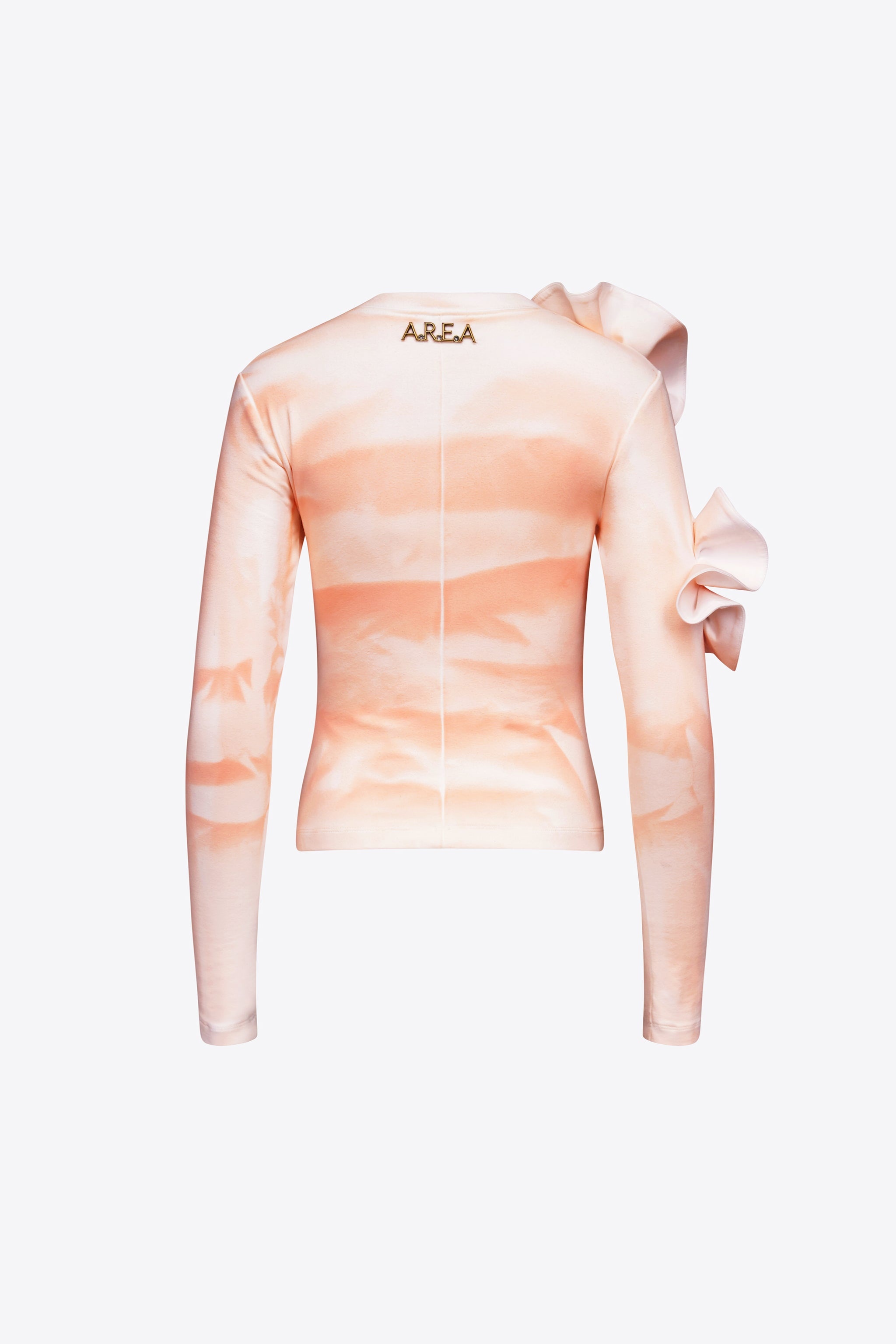 RUFFLE FLOWER LONG SLEEVE TOP - 2