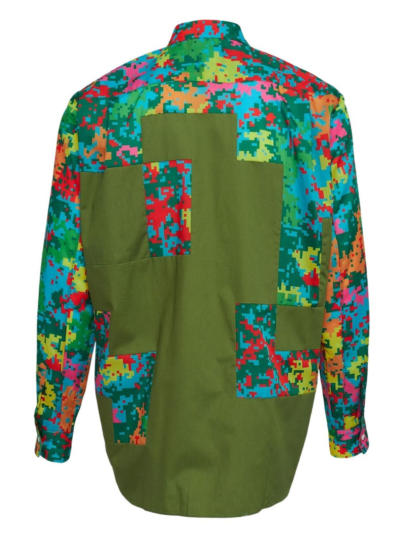 Comme des Garçons Homme Plus patchwork printed shirt outlook