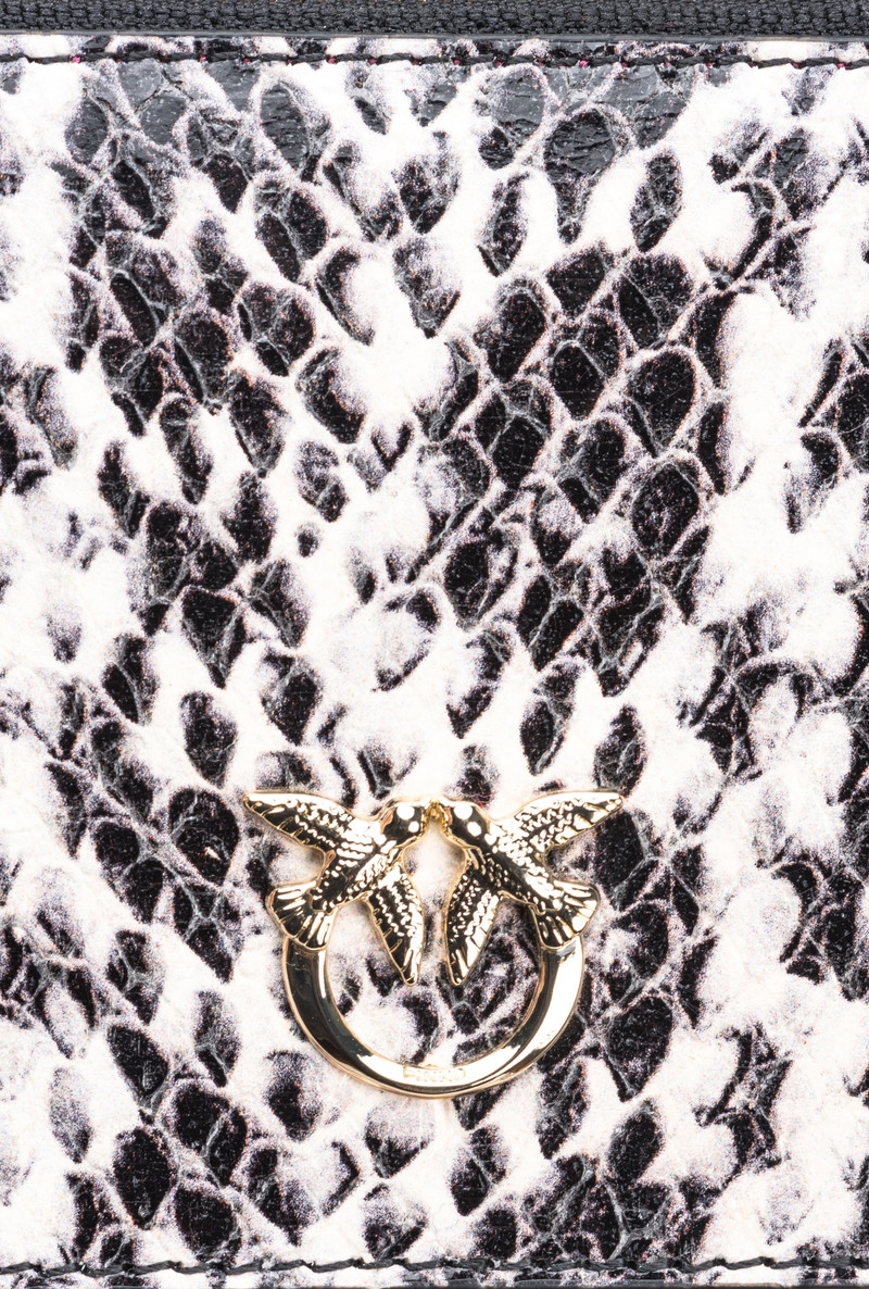 PINKO GALLERIA FLAT POUCH IN REPTILE SKIN 4