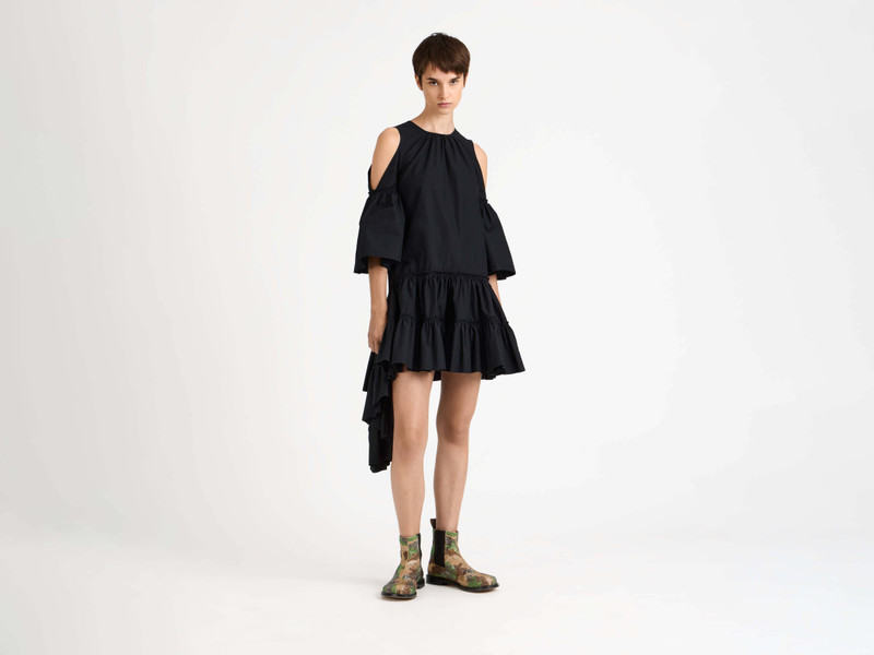 JW Anderson WOMENS RUFFLE DRESS IN BLACK outlook
