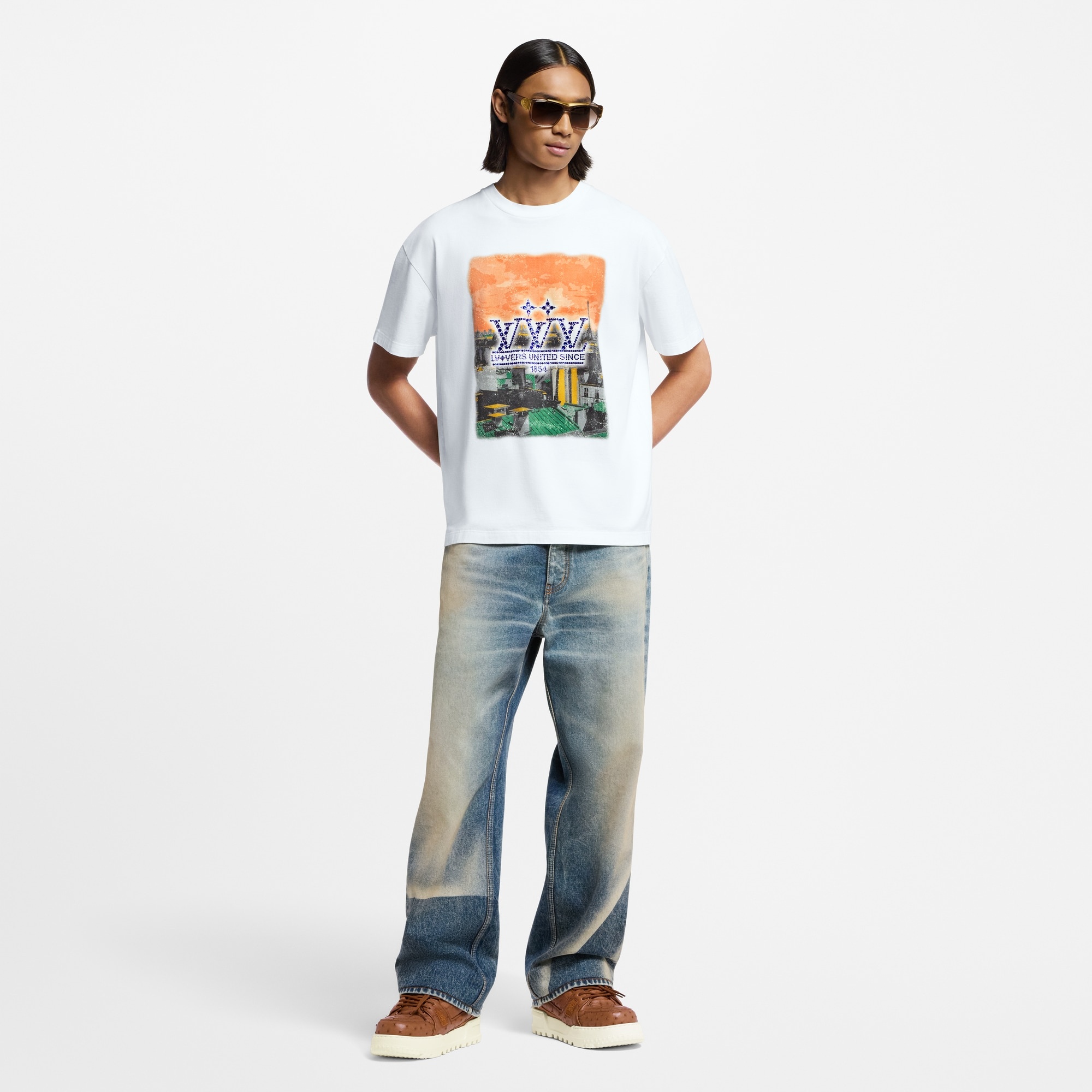 Embellished Graphic Cotton T-Shirt - 4