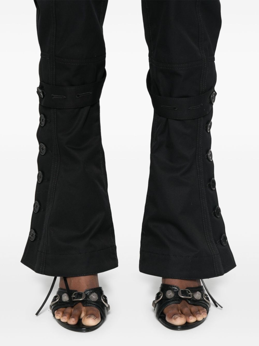 strap-detail cargo trousers - 5