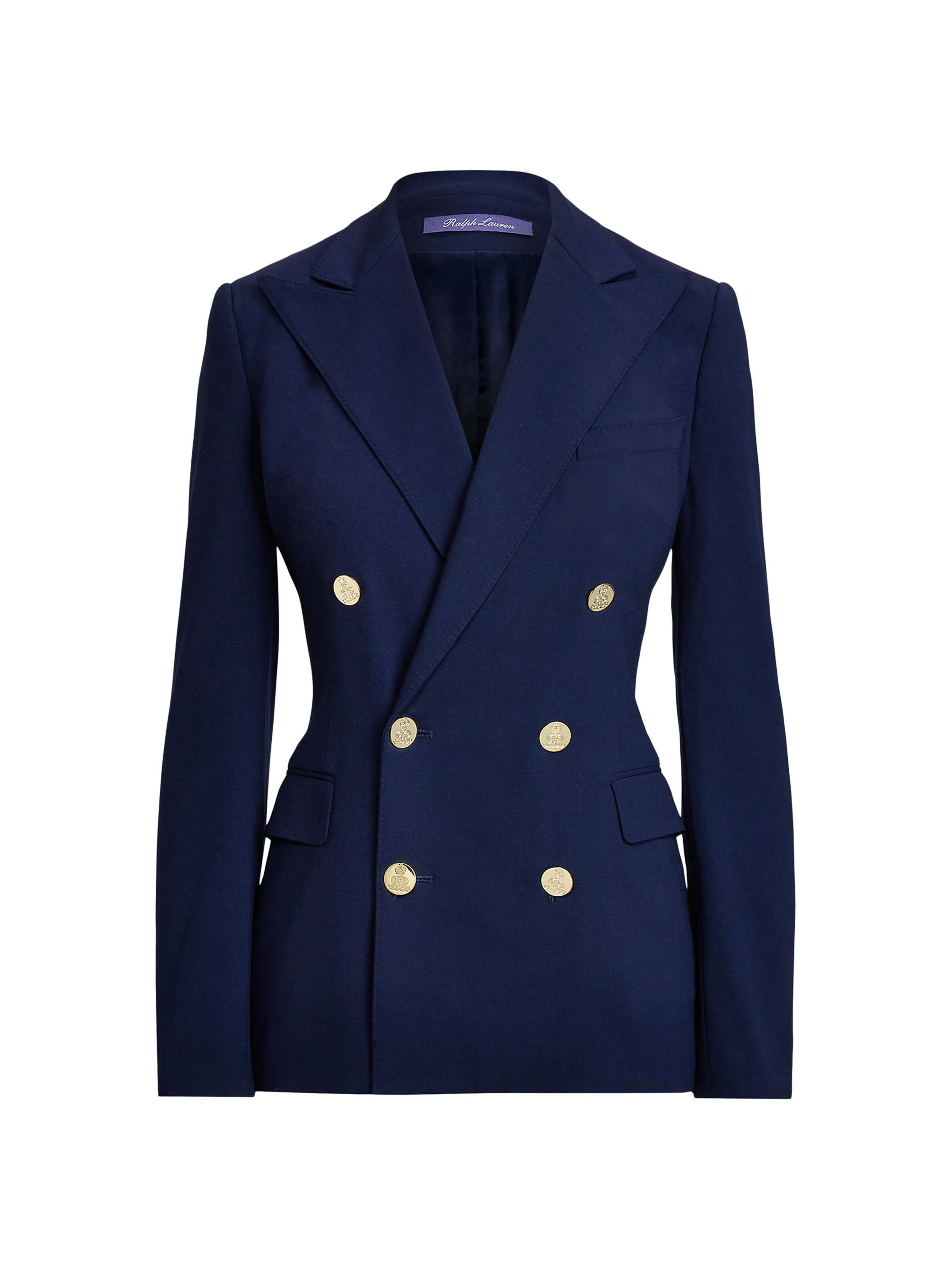 Women's Camden Cashmere Double-Breasted Jacket - Navy - 1