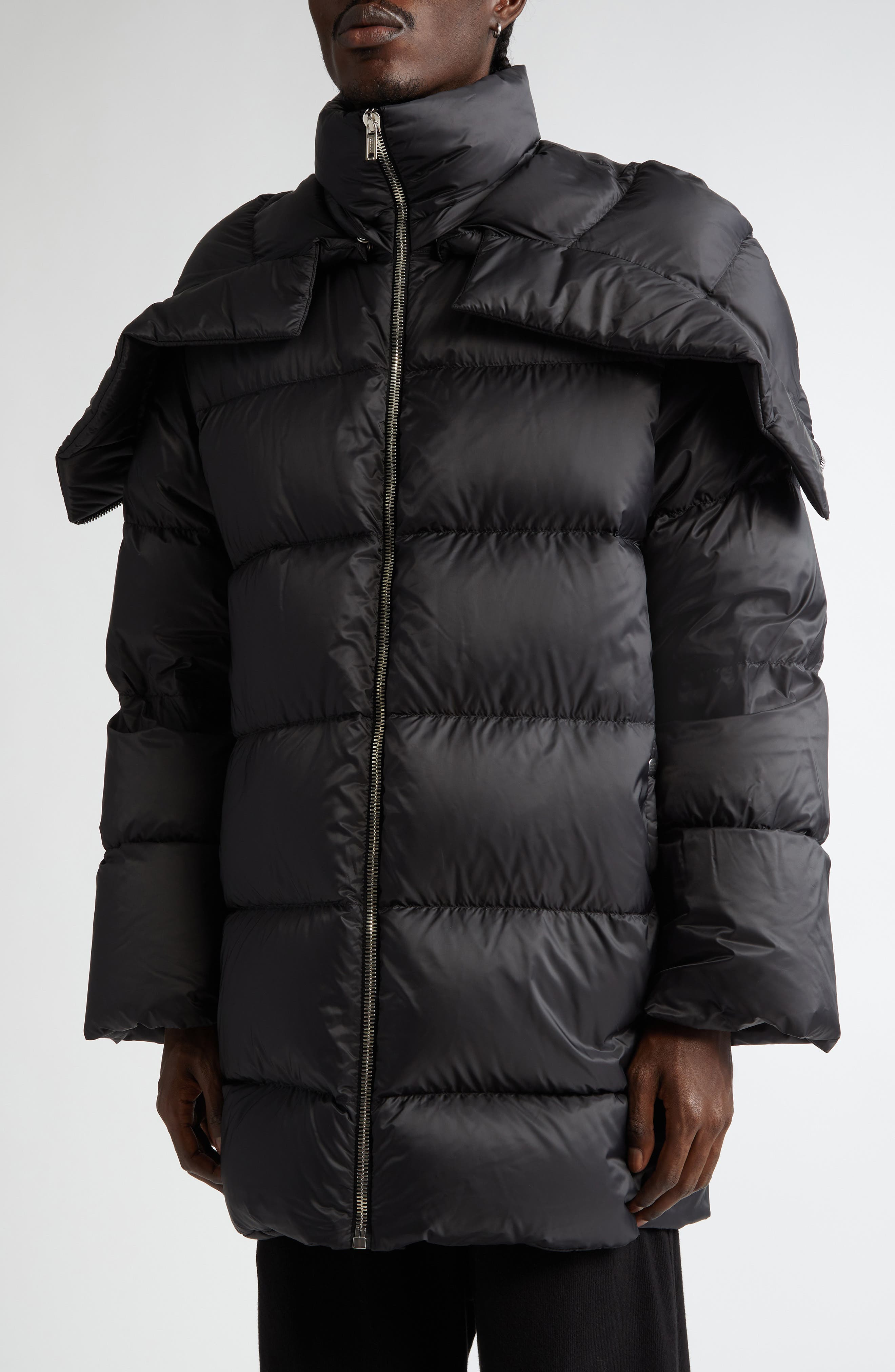 Moncler x Rick Owens Cyclopic Long Down Coat in Black at Nordstrom - 6