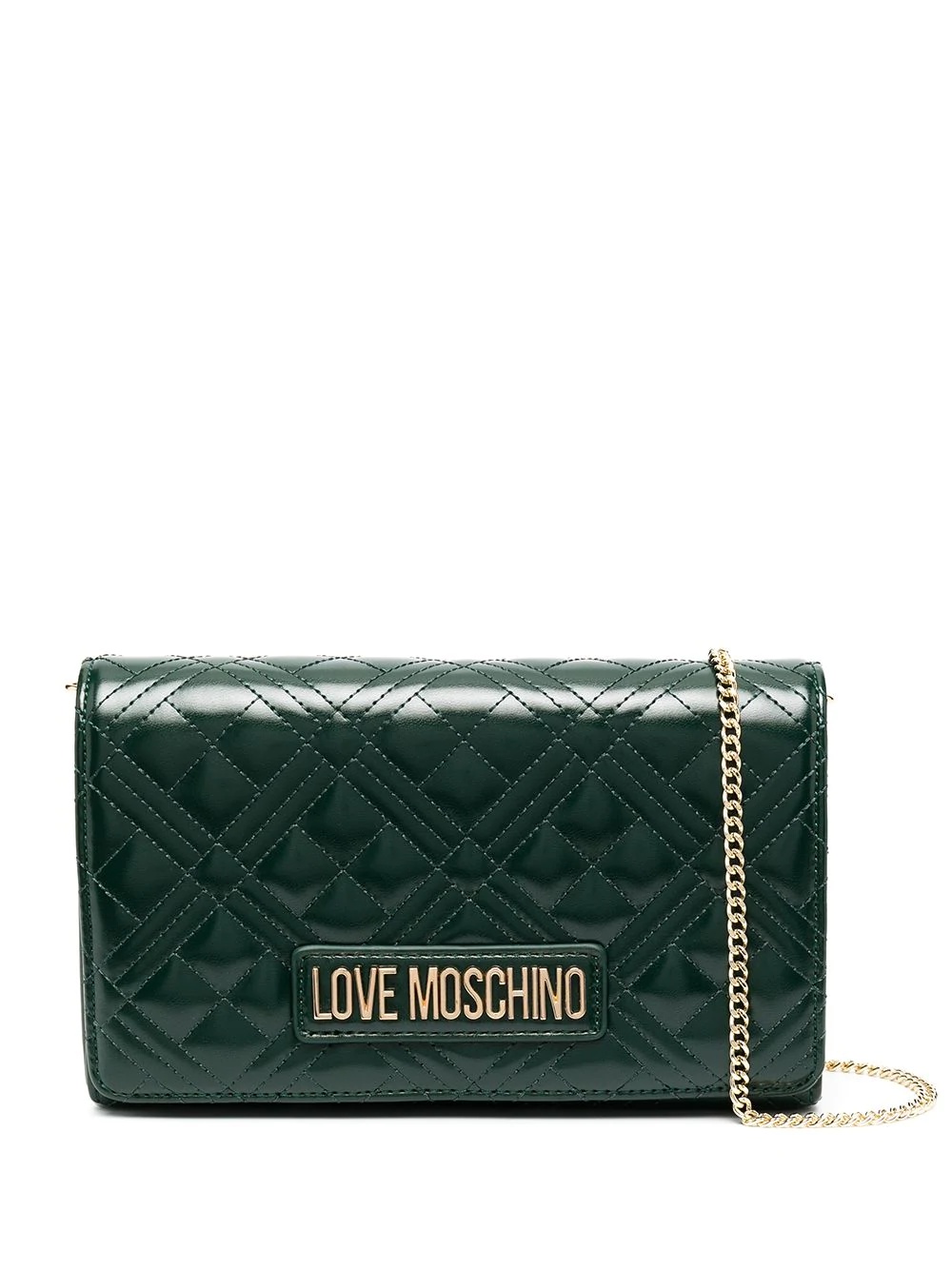 quilted logo shoulder bag - 1