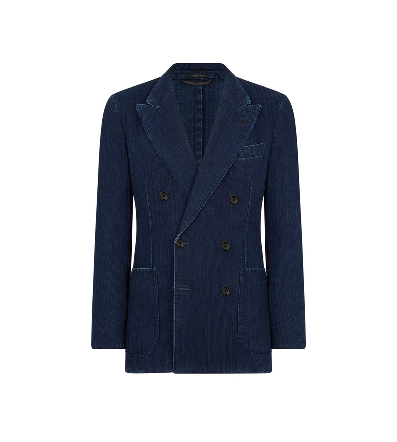 INDIGO HERRINGBONE JACKET 1