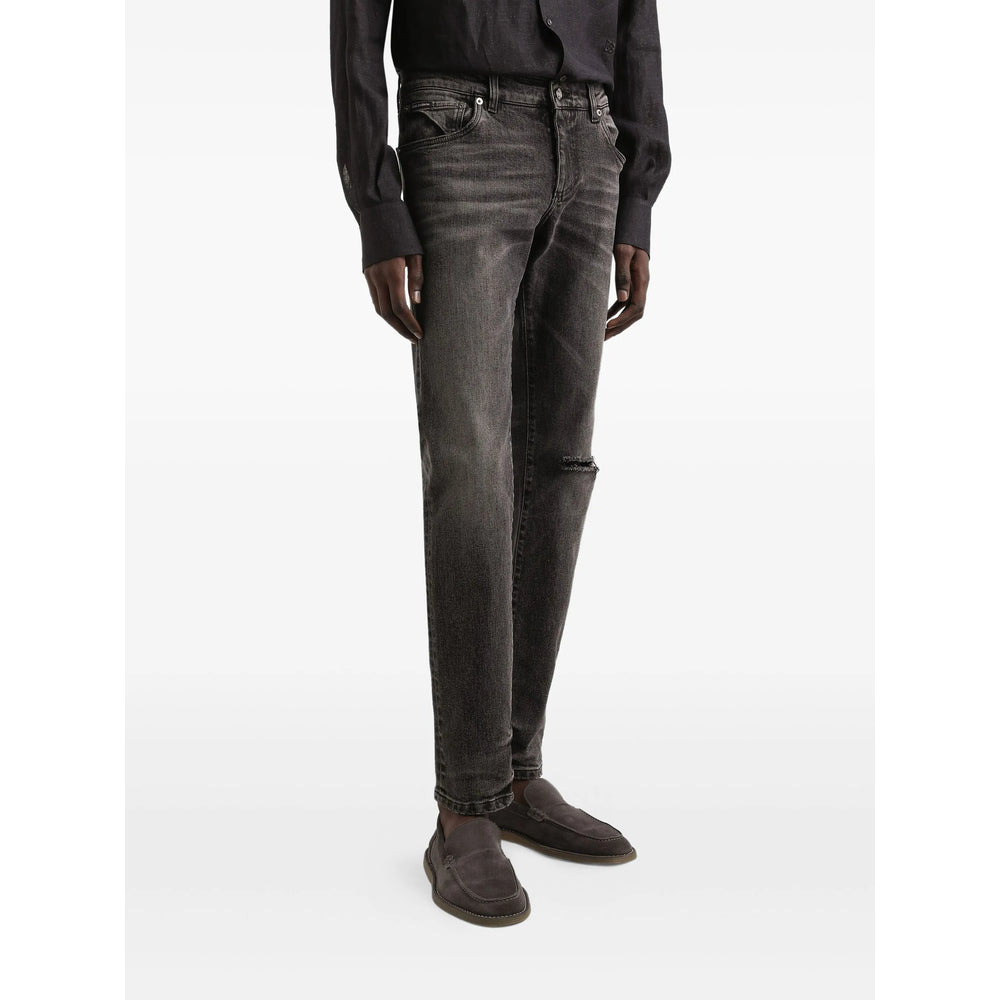 Dolce & Gabbana Grey Denim - Regular & Straight-Leg Jeans Men - 2