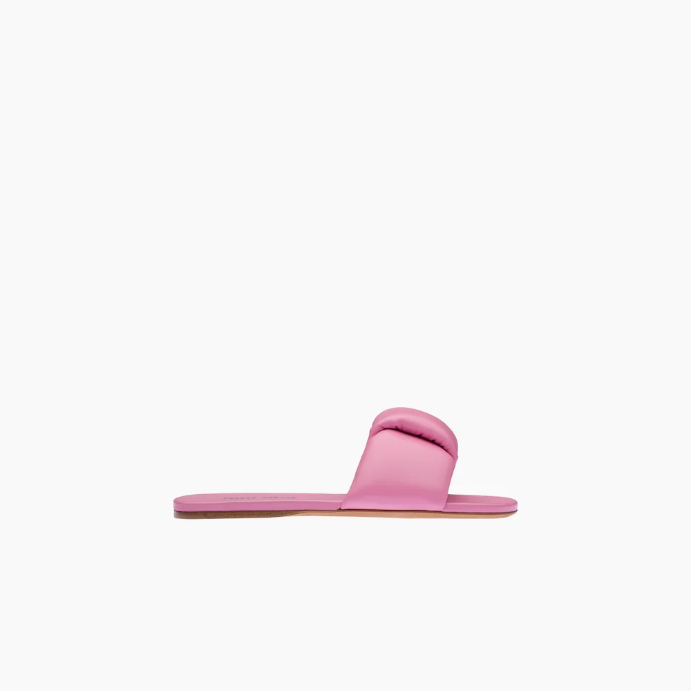 Nappa leather slides - 4