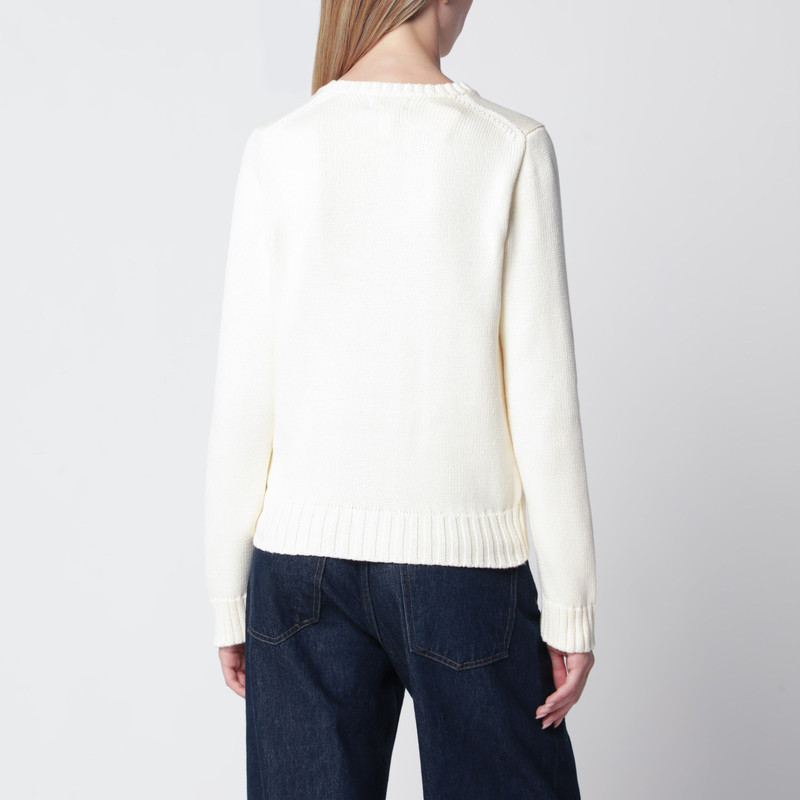 Tommy Hilfiger cream sweater with flag motif 3