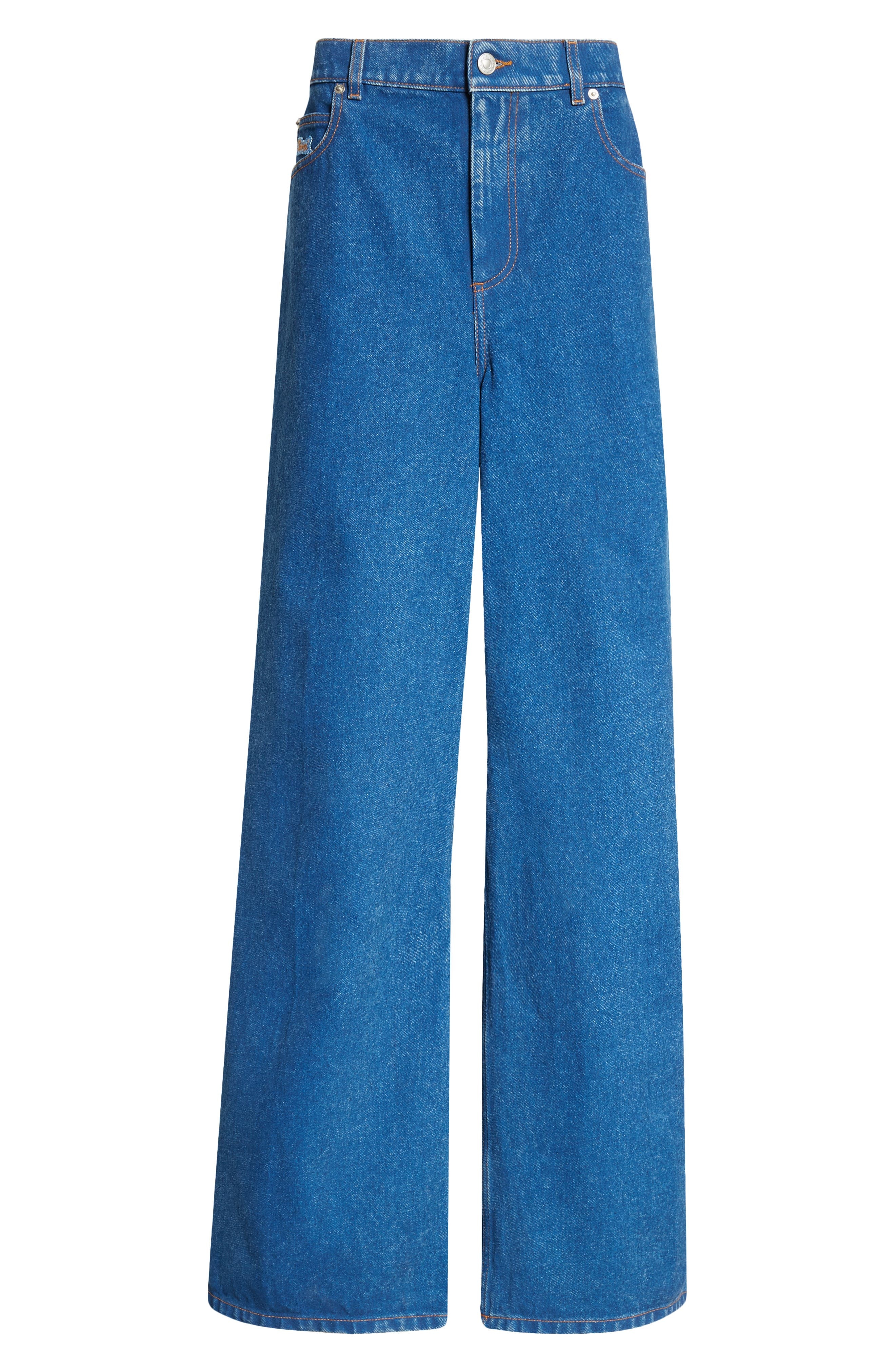 Marni Wide Leg Jeans in Ocean at Nordstrom - 6
