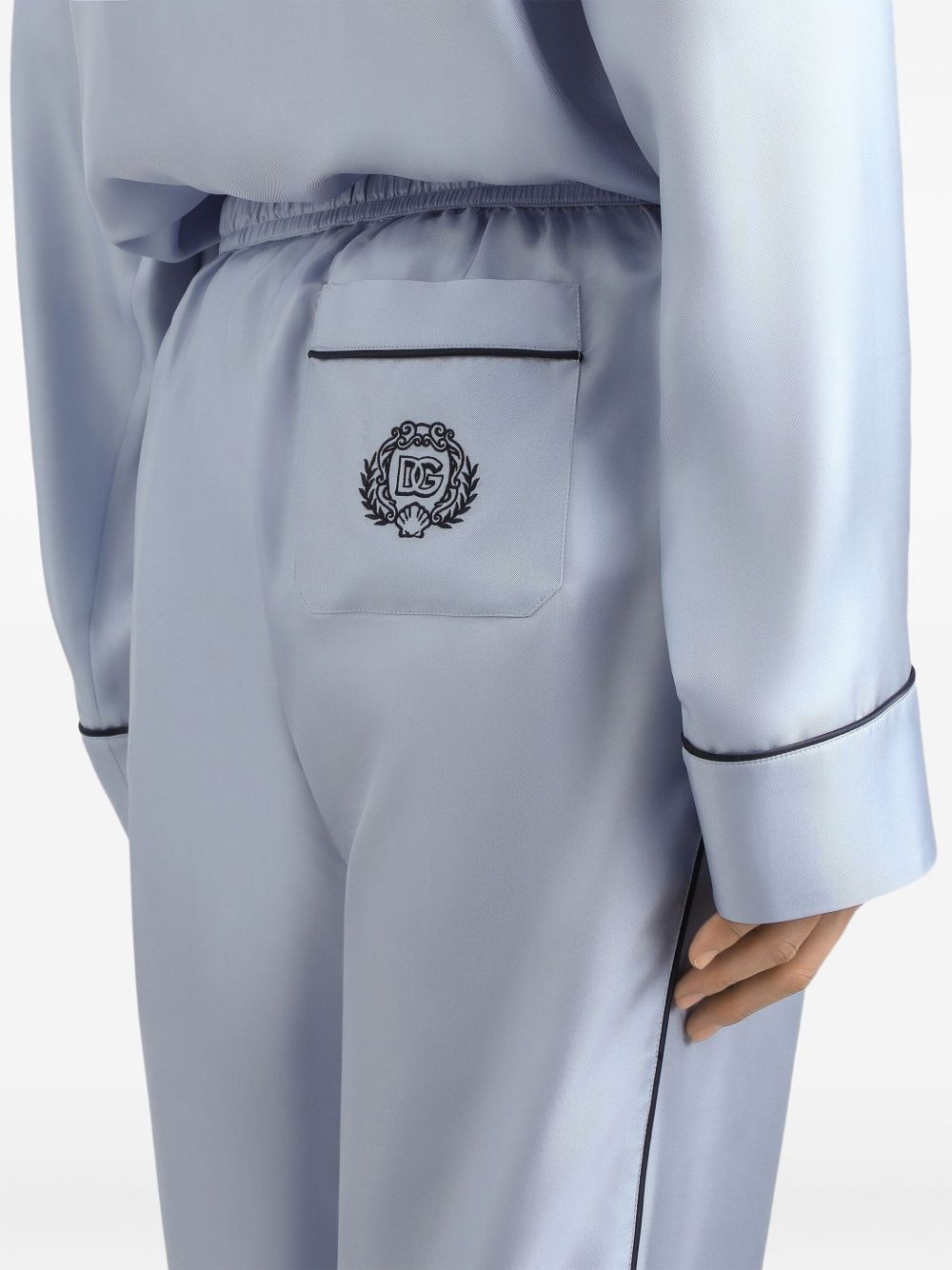 satin drawstring trousers - 4