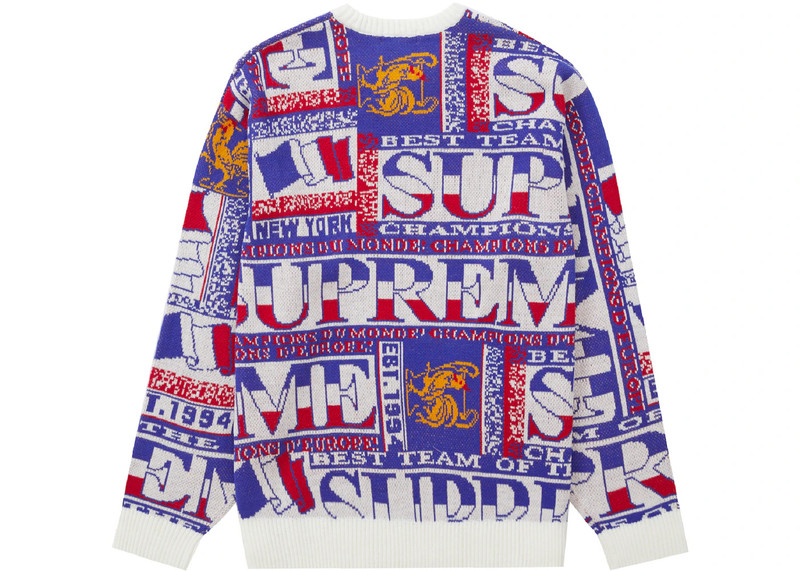Supreme Supreme Scarf Sweater White outlook