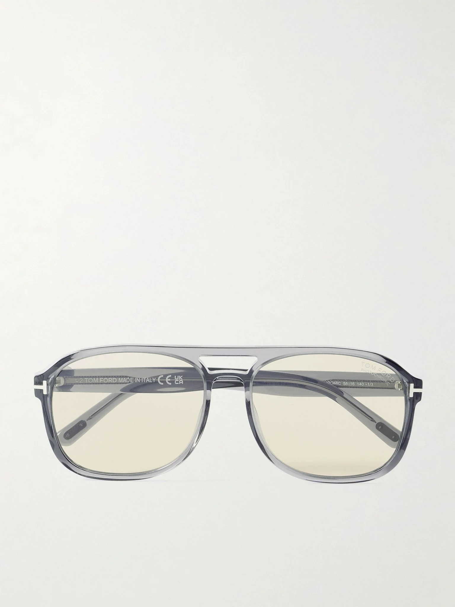 Rosco aviator-style acetate sunglasses Gray - 1