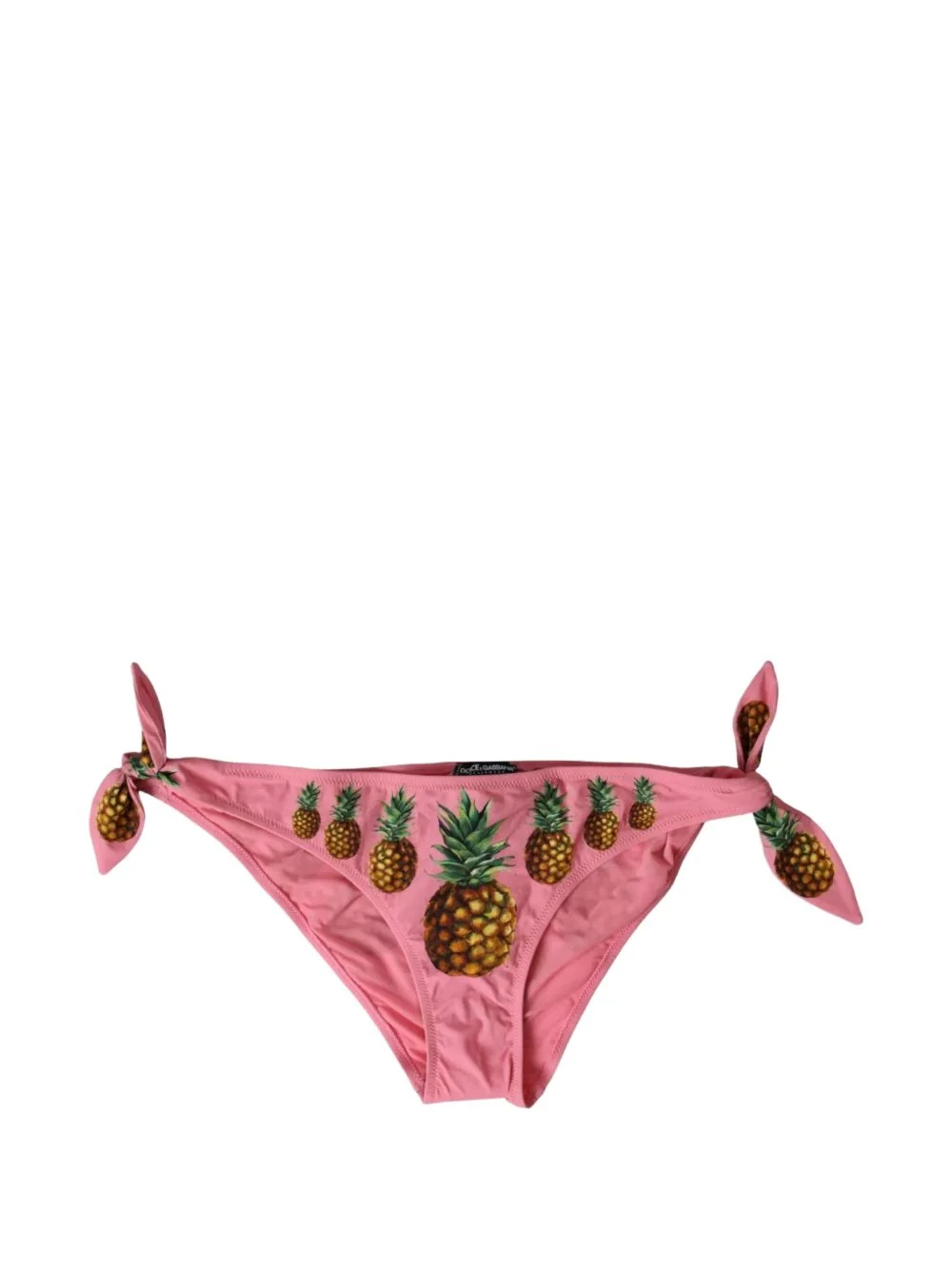 pineapple-print side-tie bikini bottoms - 1