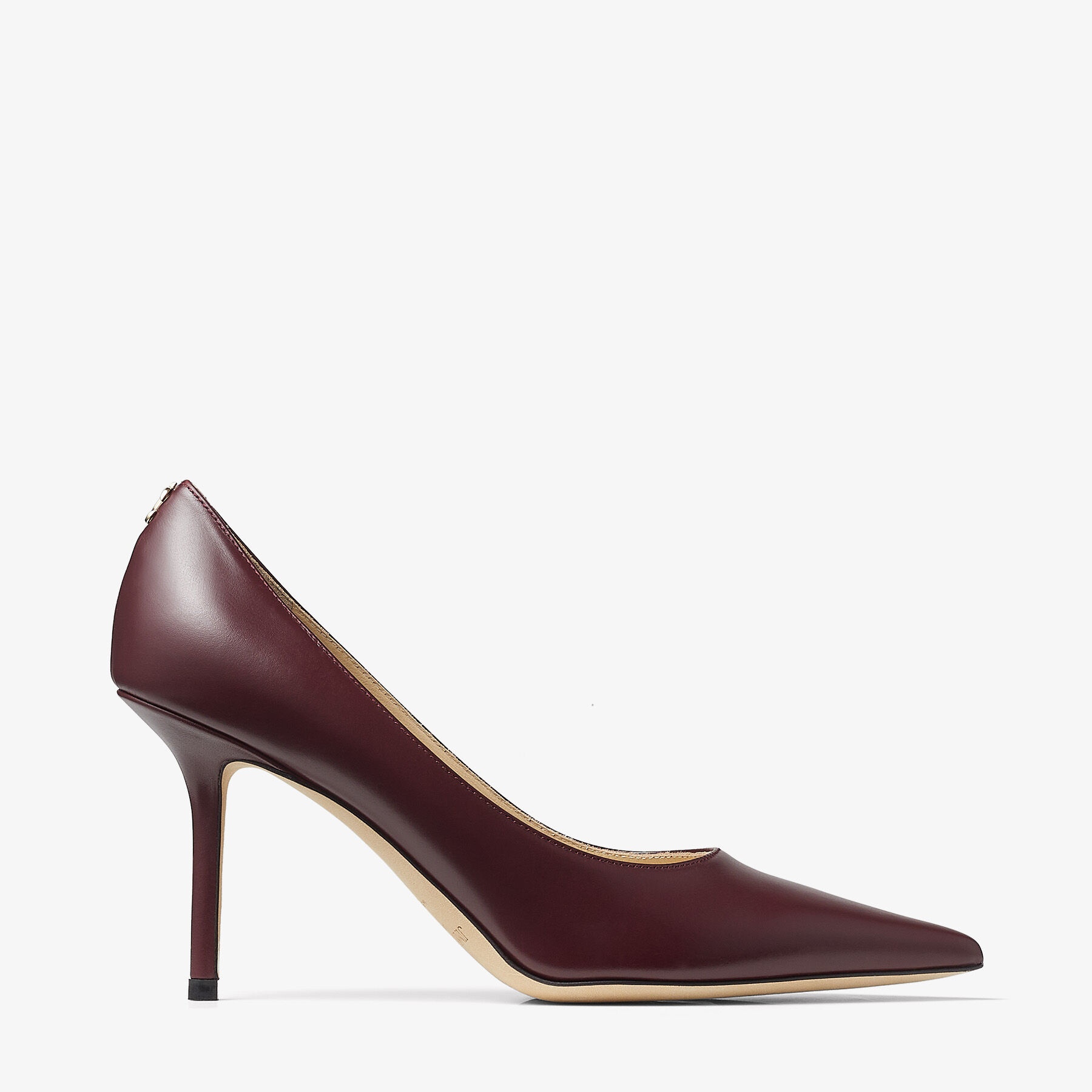 Love 85
Burgundy Calf Leather Pumps with JC Emblem - 1