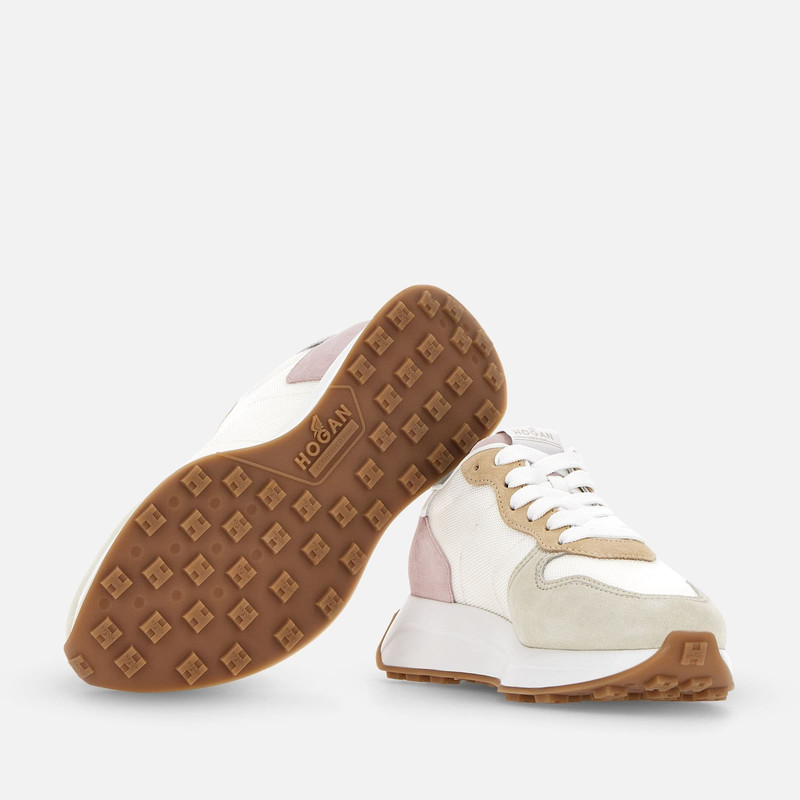 Sneakers Hogan H641 White Beige Pink 5