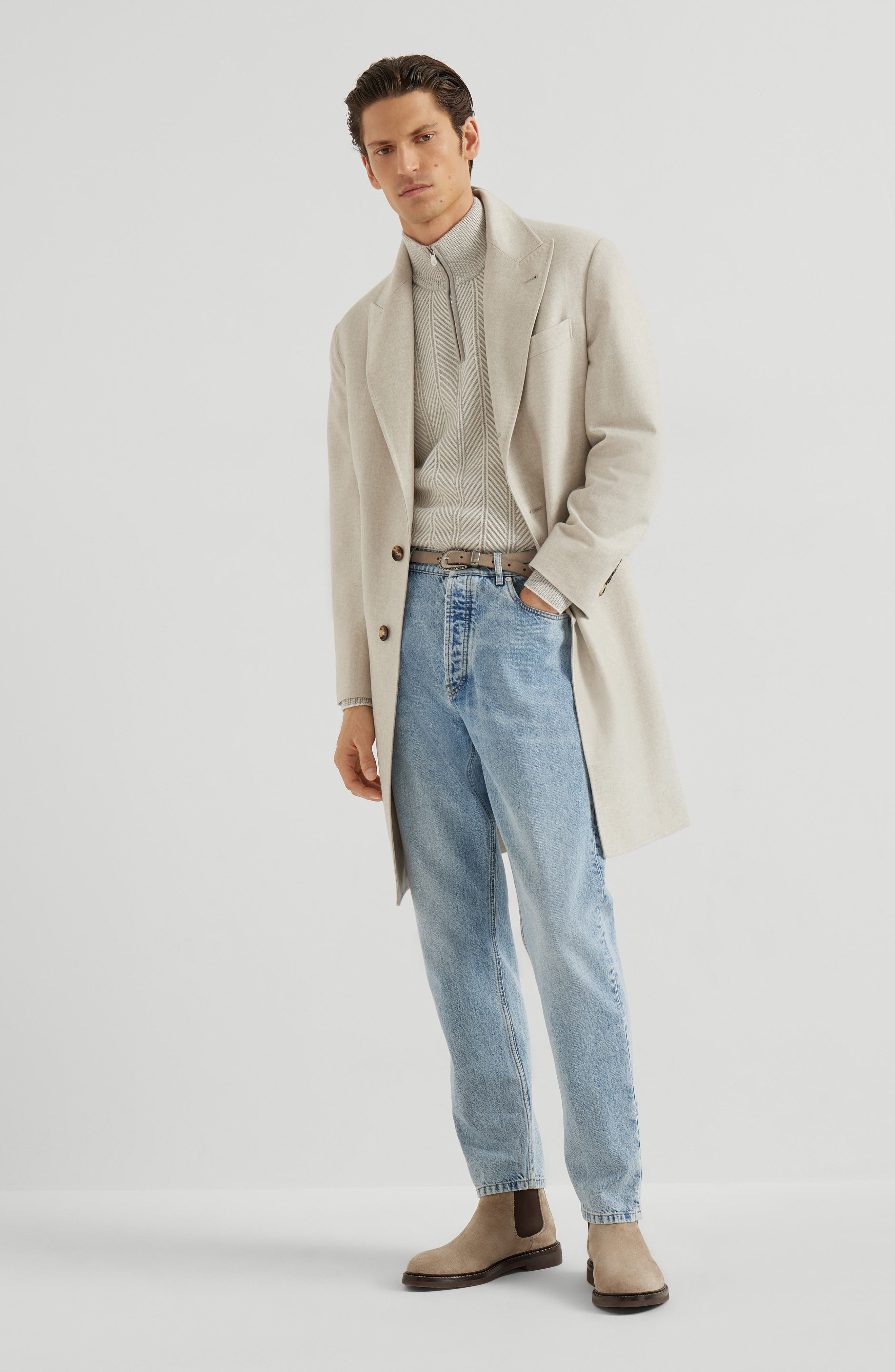 Brunello Cucinelli Cashmere coat in Sand at Nordstrom - 6