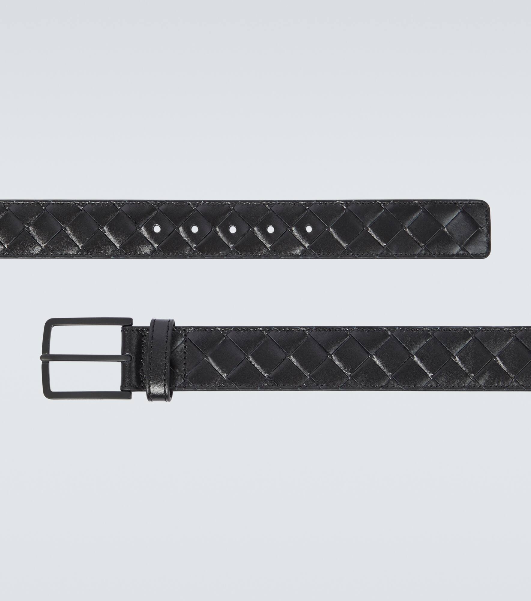 Intrecciato leather belt - 4