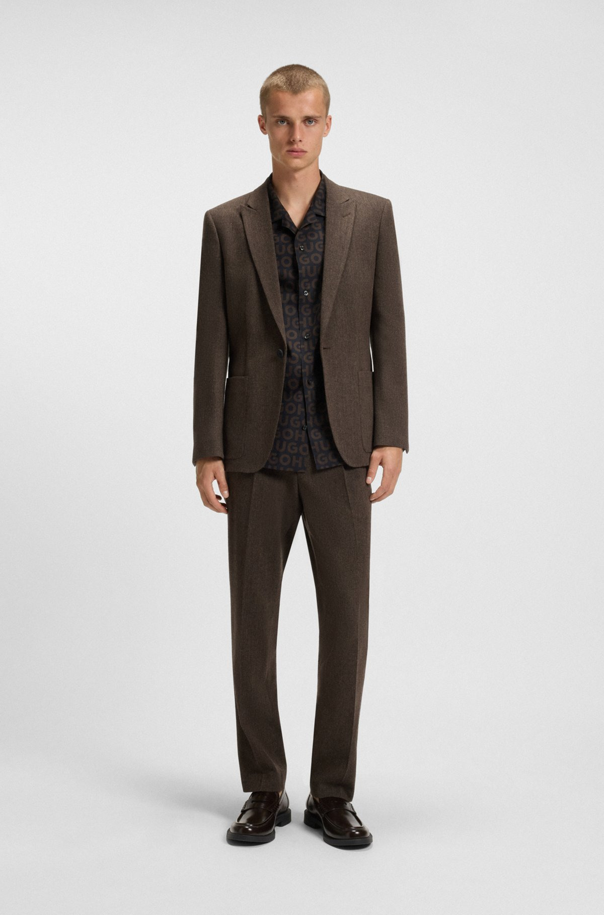 EXTRA-SLIM-FIT BLAZER IN HERRINGBONE CLOTH - 3