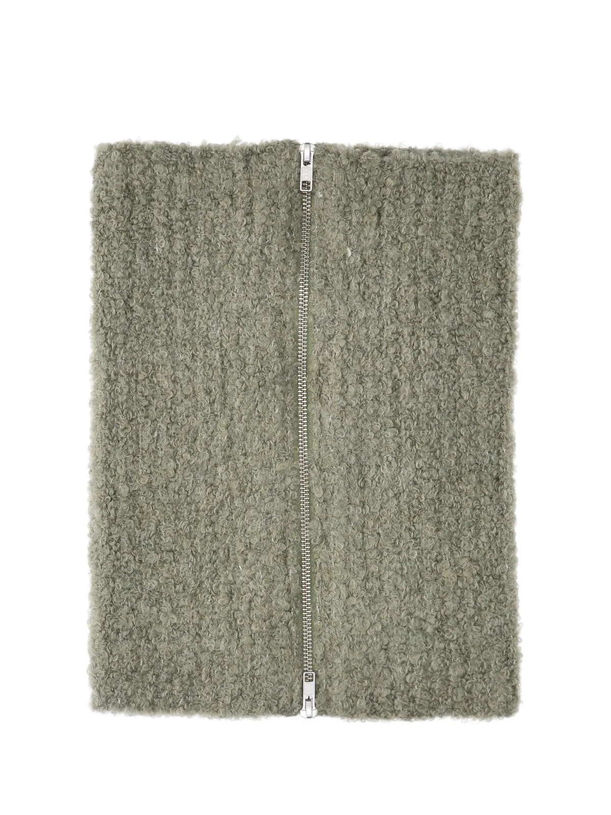 ZIP NECK WARMER IN WOOL BLEND - 1