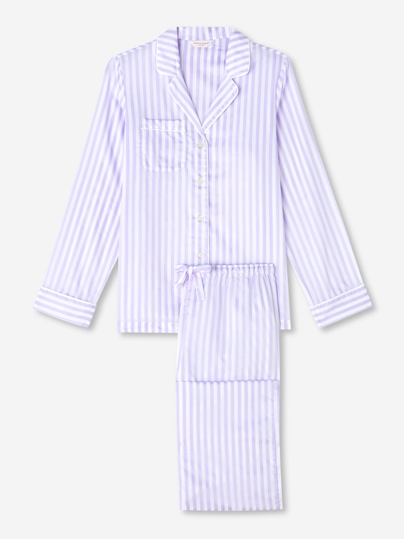Women's Pyjamas Capri 19 Cotton Lilac - 1