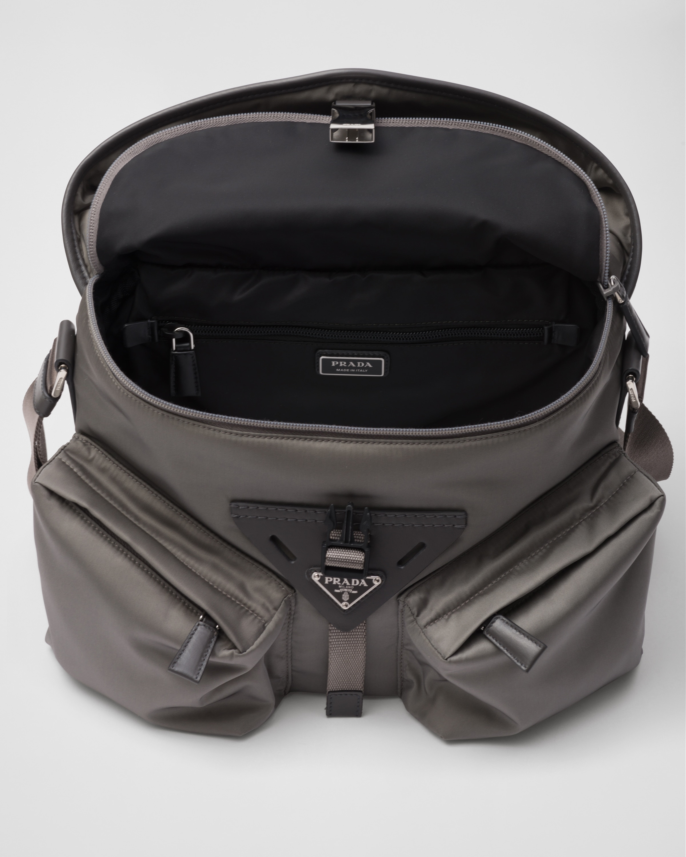 Re-Nylon and leather shoulder bag - 5