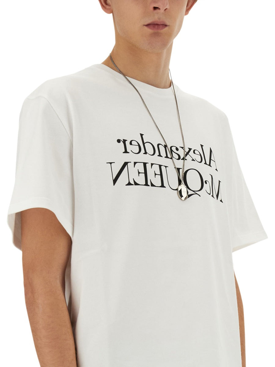 Alexander Mcqueen Men T-Shirt With Logo - 4