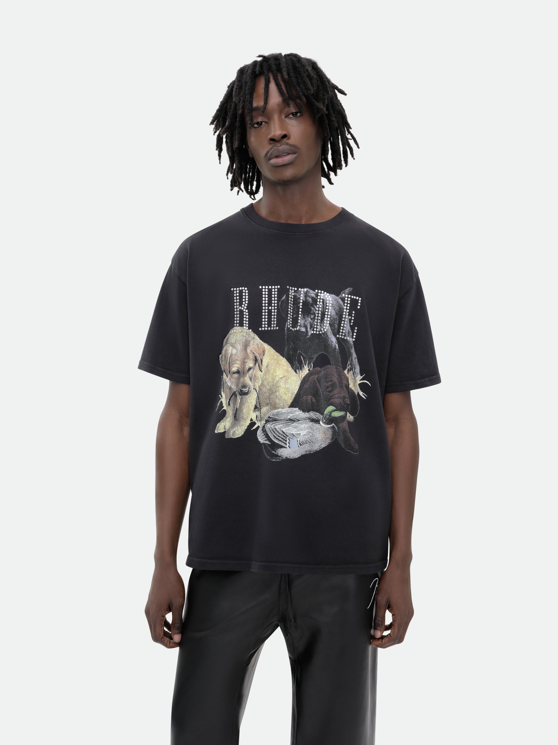 RHINESTONE HUNTING DOG TEE - 6