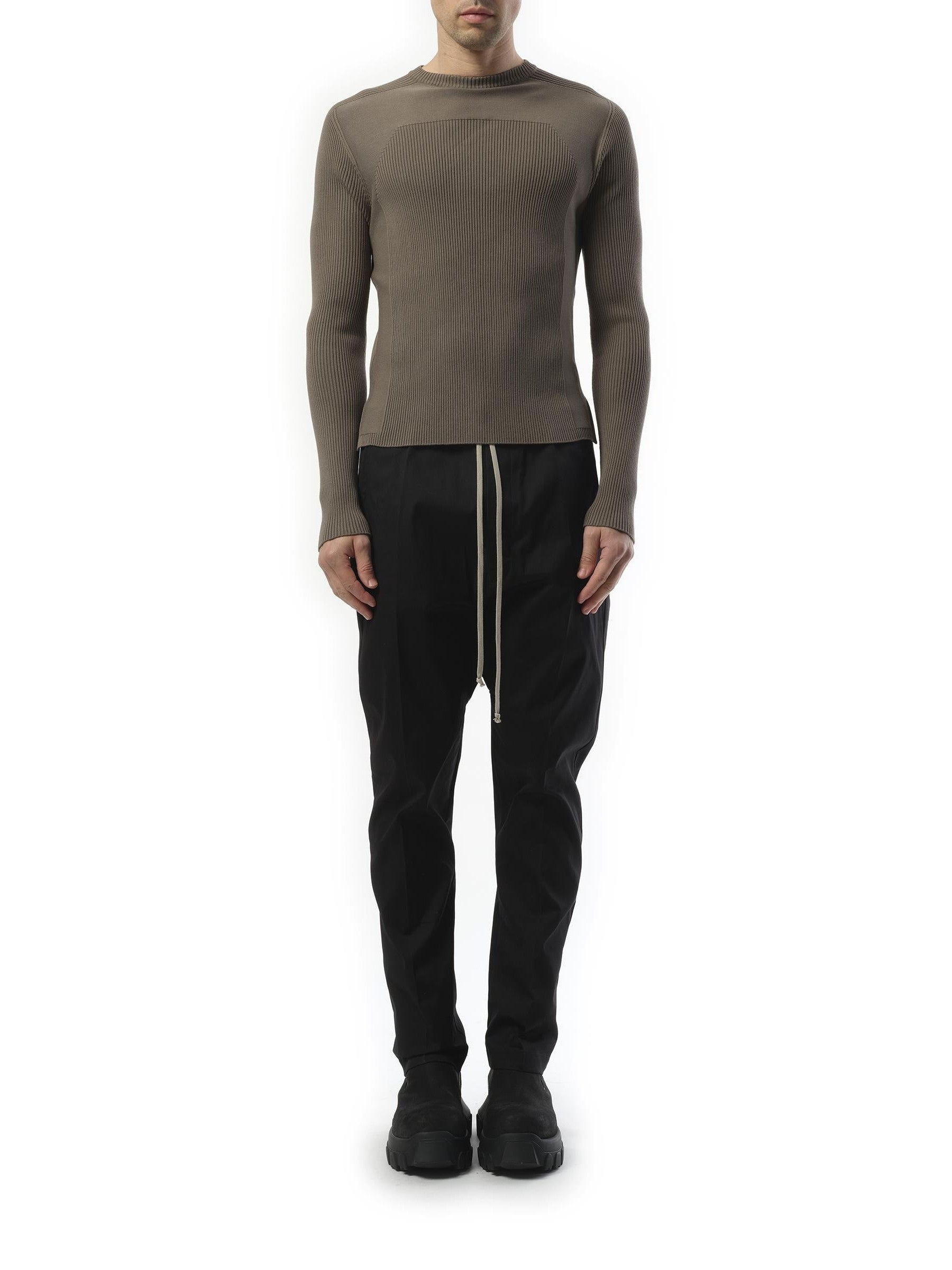 Ribbed Geo Sweater in Dust - 4