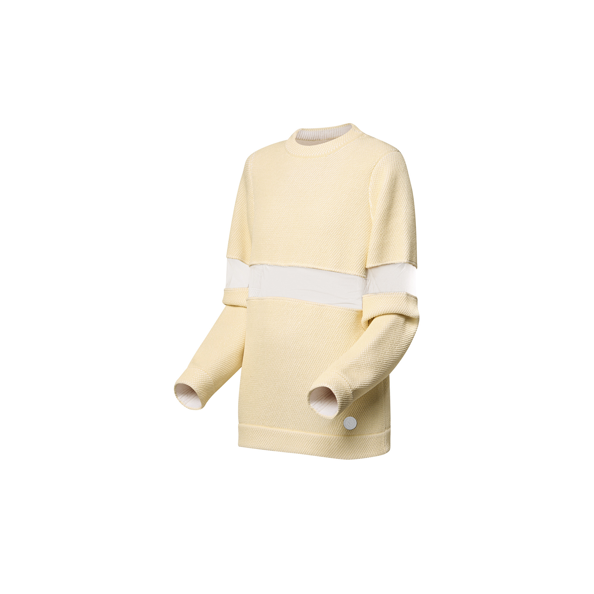 Tulle Insert Knit Pullover - 2