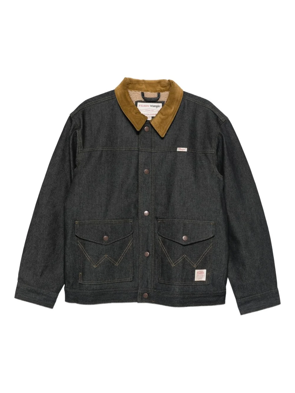 x Wrangler Work corduroy-collar denim jacket - 1
