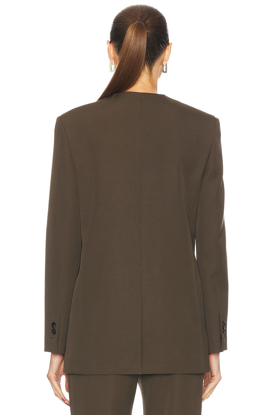 Collarless Blazer - 3