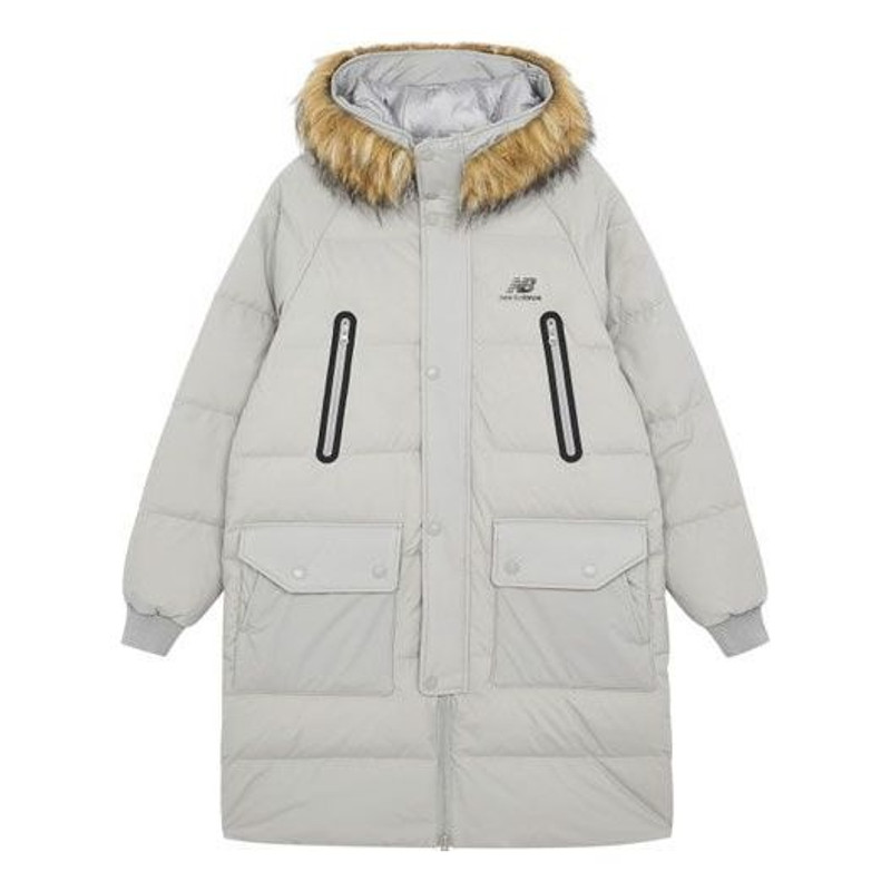 New Balance Classic Long Down Jacket 'White' AMJ14321-ARF - 1