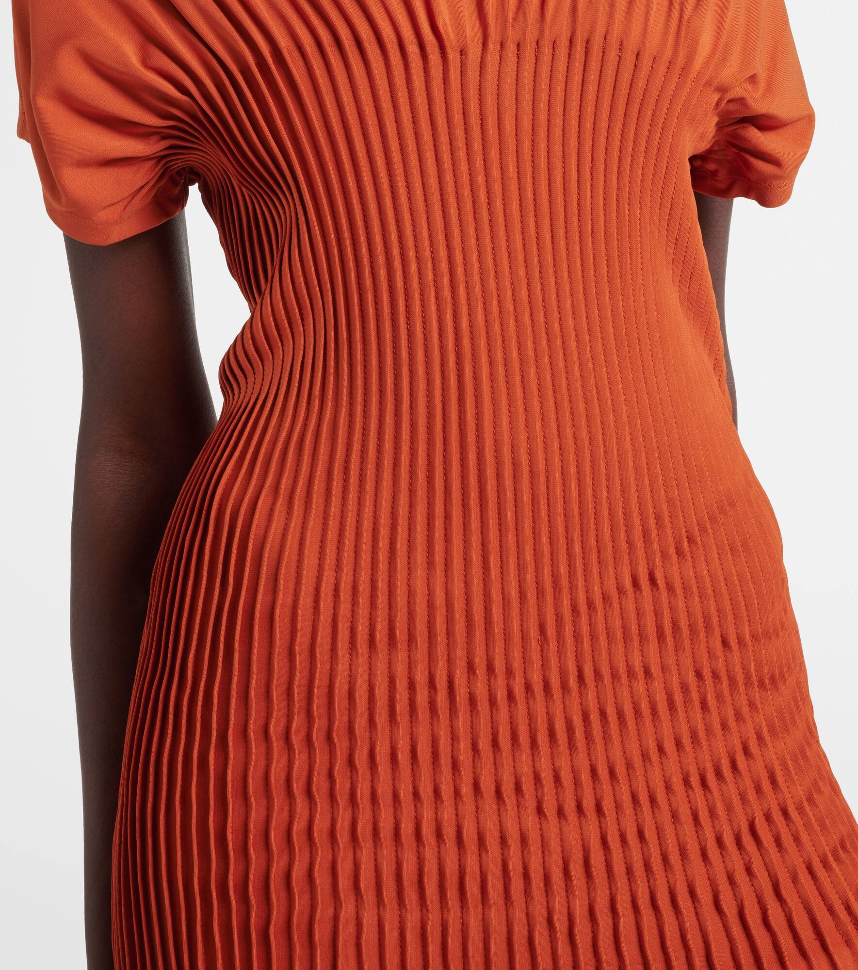 Pleated jersey maxi dress - 5