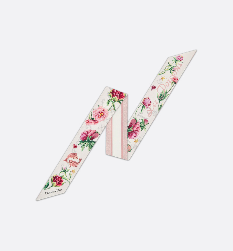Christian Dior 1947 Zodiac Pisces Mitzah Scarf 1