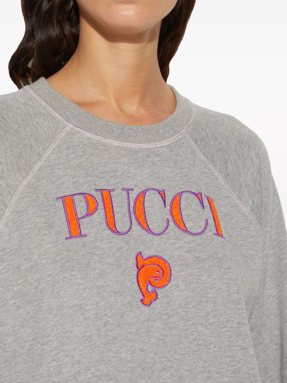 logo-embroidered cotton sweatshirt - 5