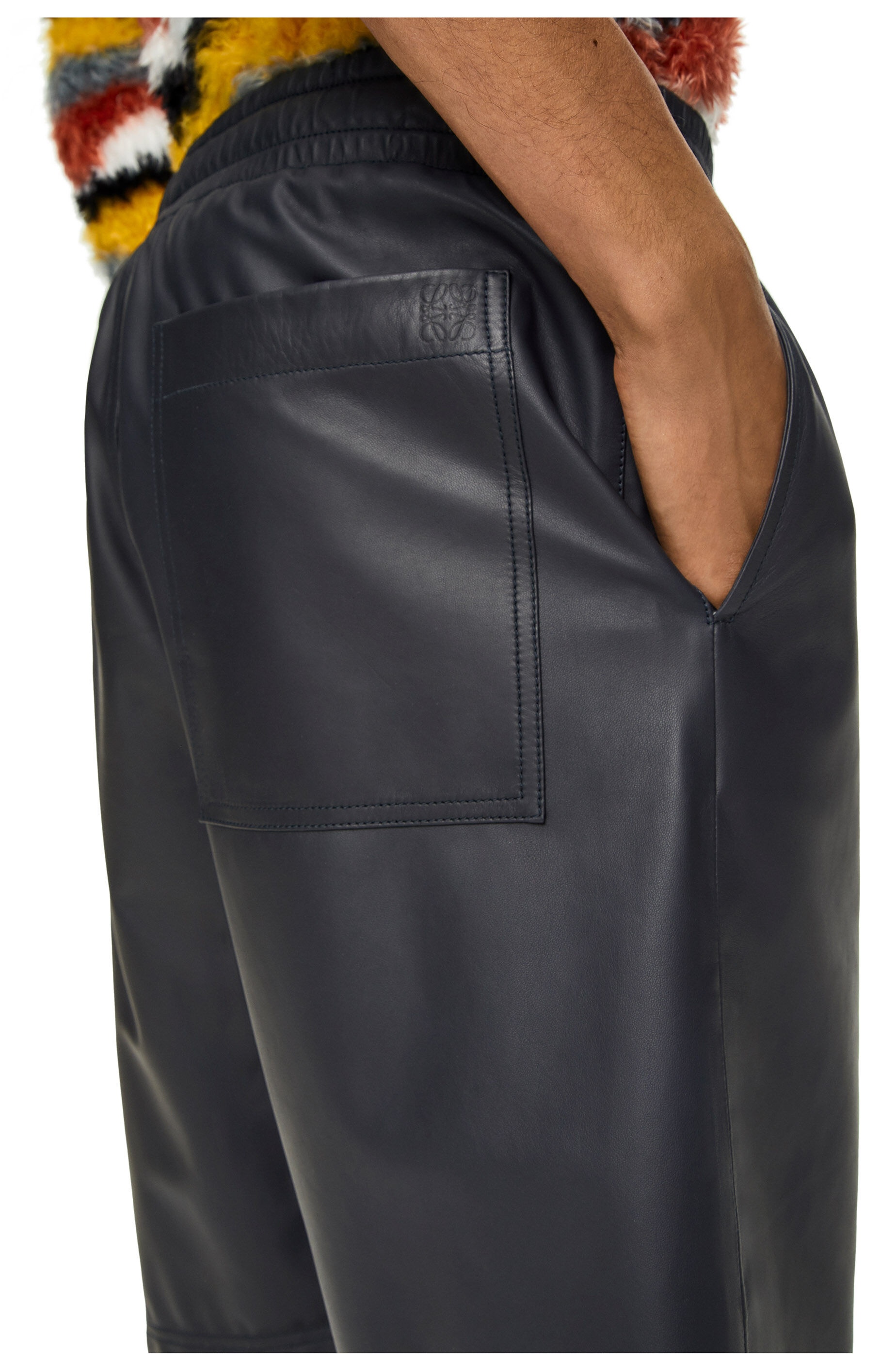 Drawstring shorts in nappa - 5