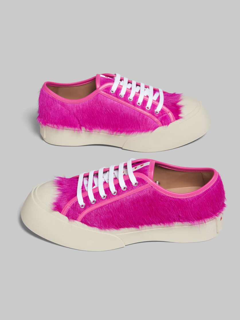 FUCHSIA LONG-HAIR CALFSKIN PABLO SNEAKER - 5
